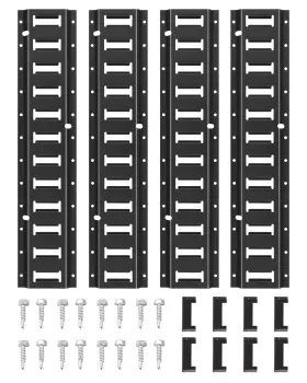 Vevor 197988203308 E Track Tie Down Rails Power Coated E-tracks 4 Pack 2ft For Cargo Trailers