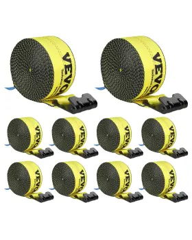 Vevor 840281574483 Truck Straps 4 Inch X30ft Heavy Duty Tie Down X30ft- 10 Pack Yellow