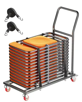 Fcc3002 Vevor Folding Chair Rack 300 Lbs Capacity L-shape Horizontal Black