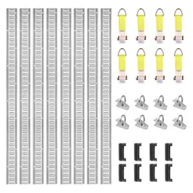 Hsfmtcexxjgd6xhc3 Vevor E Track Tie Down Rail Kit Rails 24pcs 5ft Enclosed Cargo Trailer