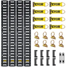 Hspse5ft28pcsyvr0 Vevor E Track Tie Down Rail Kit 30pcs 5ft Rails Enclosed Cargo Trailer