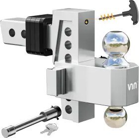 Vnn-03 Vnn 727032012848 Adjustable Trailer Hitch 6 Inch Drop 2 Silver
