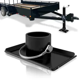 Vx065 Vonlx Removable Trailer Jack Base Plate With Pin 5000lbs Black