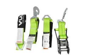 Ah22dr-wp-hv Vulcan High-viz Ratchet Tie Down Strap Set Snap Hook 8ft 22in 36in 3300lb