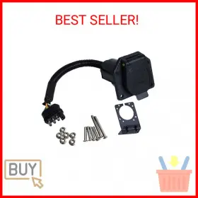Wadoy 793169590283 4 Flat To 7 Blade Trailer Light Adapter Wiring Reverse Plug Connector With Moun