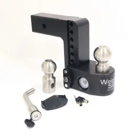 Ws625kacerbla Weigh Safe 6 Inch Drop Hitch 2.5 Receiver - Adjustable Aluminum