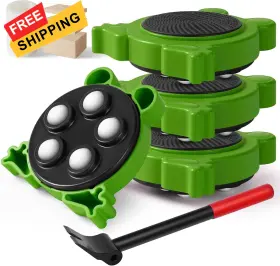 Wellhome 742183940758 Urniture Lift Mover Tool Set - Furniture Dollies Movers Green