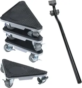 2022sjxbjgj Wepump Furniture Moving Dolly 3 Wheels Heavy Duty Wheel Movers Lockable Triangle