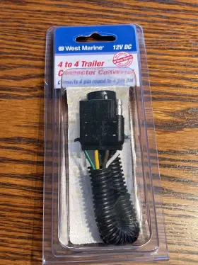 7066137 West Marine 4 To Trailer Connector Converter Model 12v Dc