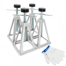 Bt0046-sj4w X-haibei Rv Stabilizers Jacks For Trailer Camper 4 Pack Aluminum M Silver