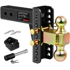 X-4520 Xpe Adjustable Trailer Hitch Fits 2.0-inch Receiver 6-inch 6 Inch Drop Black