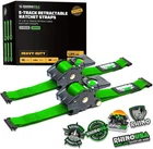 Rhino Usa TD-RSRE2X10-ETRK-GRN 2" 10' Retractable E-track Ratchet Straps New. Price: $64.90.