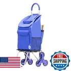 Dbest Products Stair Climber Bigger Trolley Dolly Blue Shopping Grocery Foldable New. Price: $139.07.