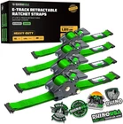 Rhino Usa TD-RSRE2X10-ETRK-4GRN 2" 10' Retractable E-track Ratchet Straps New. Price: $109.90.