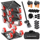 4 Packs Heavy Duty Furniture Dolly With 5 Wheels Rubber Silent Lift... New. Price: $63.41.