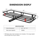 Garvee 53X19X6" Hitch Mount Cargo Carrier Basket 500LB Suv Truck Folding Luggage New. Price: $73.53.