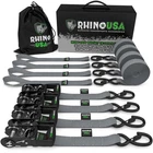 Rhino Usa Heavy Duty Ratchet Tie-down 4-PACK For 1.6 Inch X 8 Feet, Gray New. Price: $63.99.