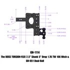 Gen-y Hitch Boss Torsion-flex Class 5" Drop Receiver 16K GH-1114 New. Price: $769.95.
