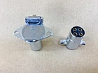 Nos Calterm 08043 Chrome Trailer Plug Kit Wires 12-24 Volts 20 Amps & F New. Price: $19.99.