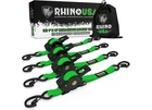 Rhino Usa TD-RSRE1X10-GRN-R Retractable Ratchet Straps 1" 10' (4-PACK) Green New. Price: $92.36.