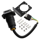Flat 7-WAY Blade Trailer Tow Rv And 4-WAY Plug Connector Adapter Wire Truck New. Price: $17.91.