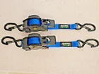 2-PACK Rhino Usa Blue 1" X 10' Retractable Ratchet Straps Tie Downs New. Price: $49.00.