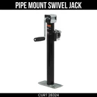 Curt 2000 Pound Pipe-mount Swivel Trailer Jack Sidewind Handle 15" Travel 28324 New. Price: $85.99.