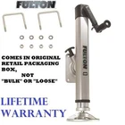 Fulton F2 Trailer Jack 2000 Lbs Pivoting Footplate Bolt-on 4"&5" Frames 10" Lift New. Price: $509.99.