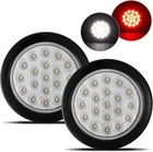 Partsam 2PCS 4 Inch Round Stop Turn Tail Lights And Red/white New. Price: $59.60.