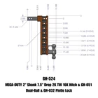 Gen-y Hitch GH-524 Mega-duty Adjustable Drop For 2" Receiver New. Price: $359.95.