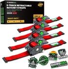 Rhino Usa TD-RSRE2X10-ETRK-4RED 2" 10' Retractable E-track Ratchet Straps New. Price: $116.30.