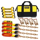 8 Point Roll Back Vehicle Tie Down Kit,tow Truck Flatbed Straps With Chain Ex... New. Price: $243.08.