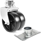 Ar-pro Dual Trailer Swirl Jack Caster Wheel + Footplate 6" Black New. Price: $45.90.