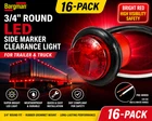 Bargman 3/4" Round Led Red Side Marker Clearance Light For Trailer Truck 16-PACK New. Price: $28.00.