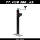 Curt 5000 Pound Pipe-mount Swivel Trailer Jack Topwind Handle 15 Travel 28356 New. Price: $82.99.