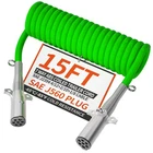 7 Way Coiled Trailer Abs Heavey Duty, Cord, Green New. Price: $56.15.