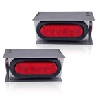 PIT66 Trailer Tail Light 2PACK Steel Boxes Housing Kit W/6INCH Oval Red Led New. Price: $67.19.