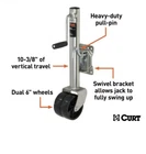 New Curt 28155 Zinc Marine Jack Dual Wheels. Price: $98.99.