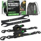 Rhino Usa Retractable Ratchet Straps 1"X10' 2-PACK Black New. Price: $37.99.