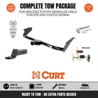 Curt Class 3 Tow Package Hitch Wiring Ball-mount & For 11-20 Toyota Sienna New. Price: $308.95.