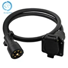 Trailer Camper Rv Truck 7 Way 4 Foot Extension Cord Round Plug Towing New. Price: $24.17.
