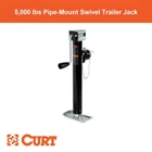 Pipe-mount Swivel Trailer Jack With Side Handle (5,000 Lbs, 15" Travel) New. Price: $84.03.