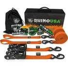 Rhino Usa Heavy Duty Ratchet Tie-downs 2-PACK 1.6 X 8 Ft, Orange New. Price: $42.20.
