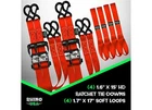 Rhino Usa TD-GC1.6X15-RED 1.6" 15' Heavy Duty Ratchet Tie-down (4-PACK) New. Price: $96.33.