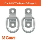 1" X 1-1/4" Surface-mounted Tie-down D-rings (1,200 Lbs, Clear Zinc, 2-PACK) New. Price: $33.70.