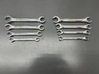 (v) Vintage Husky 8PC Sae & Metric Flare Nut Line Wrench Set Chrome - Vgc Usa Used. Price: $60.00.