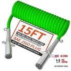 7 Way Coiled Trailer Cord 15 Ft Abs Heavey Duty, Effective Length 8-10 Sae New. Price: $58.63.