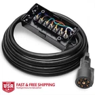 8FT 7-PIN Trailer Plug Cord Wire Harness Cable W/ Junction Box For Light New. Price: $41.39.