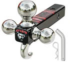 Trailer Hitch Tri-ball Mount W/ Hook & Pin, 1-7/8", 2", 2-5/16" Balls,silver Tow New. Price: $45.95.