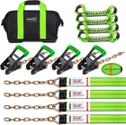 8 Point Roll Back Vehicle Tie Down Straps Kit, 2" X 16', Heavy Duty Car Hauling New. Price: $213.70.